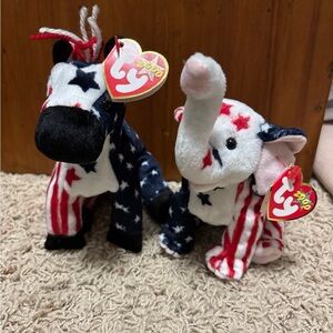 RARE Lefty & Righty Beanie Babies